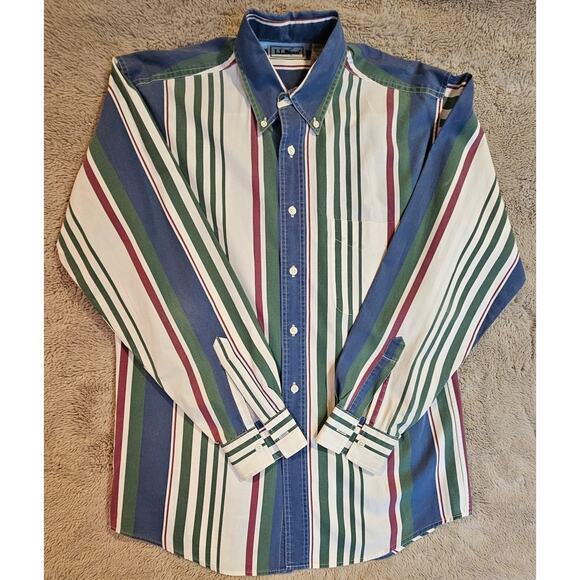 L.L. Bean Other - LL Bean Vintage  1980's Button Down Shirt, Striped, Mens Sz S, 100% Cotton, Rare